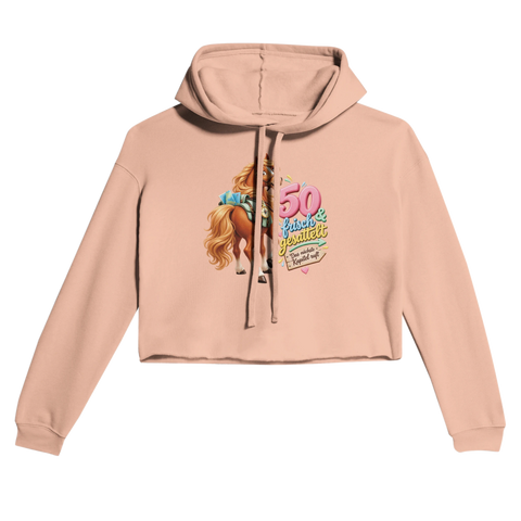 50 und frisch gesattelt – Cropped Hoodie