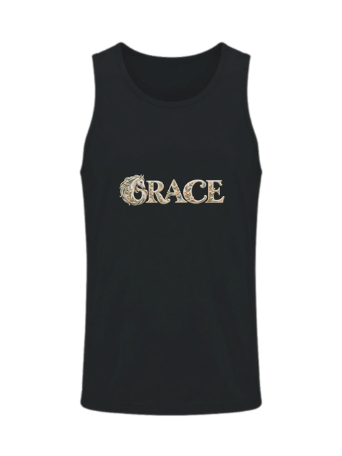 Grace – Schimmel in der Blütenschrift – Herren-Tank-Top