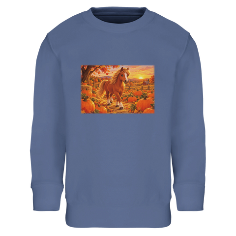 Kürbispony im Herbstfeld – Kinder-Pullover