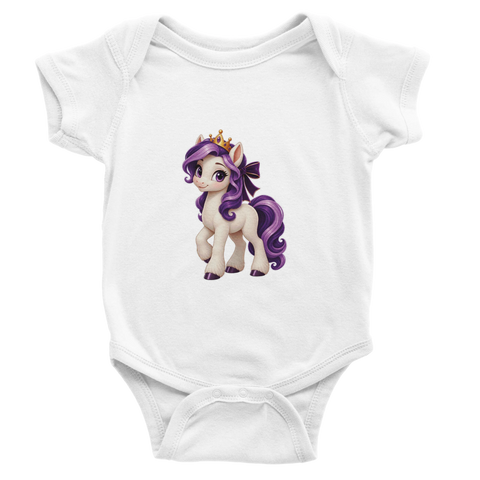 Krönchen-Lila – Baby-Strampler