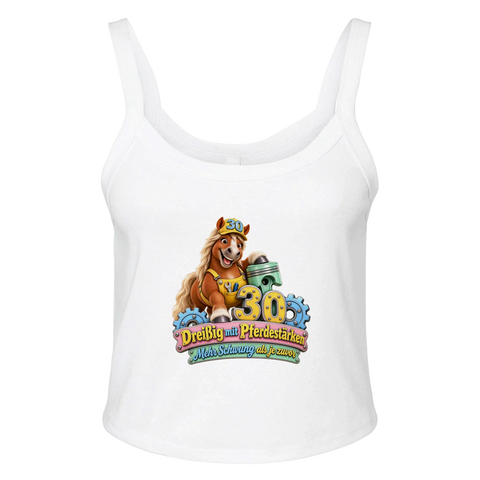 Dreißig mit Pferdestärken – Ripp-Tank-Top