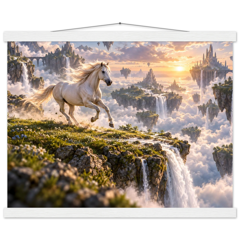 Schimmel über den Himmelsinseln – Poster mit Leisten 40×50 cm