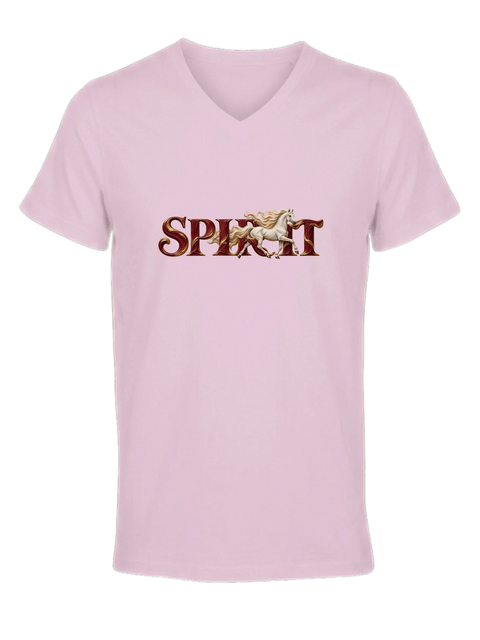 Spirit – Schimmel in Weinrot – Damen-T-Shirt V-Ausschnitt