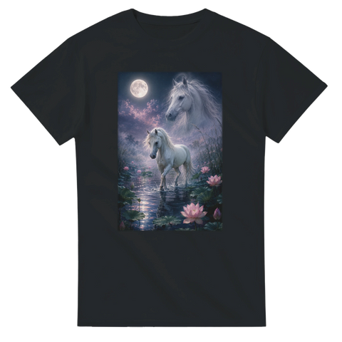 Lotussumpf im Vollmond – T-Shirt