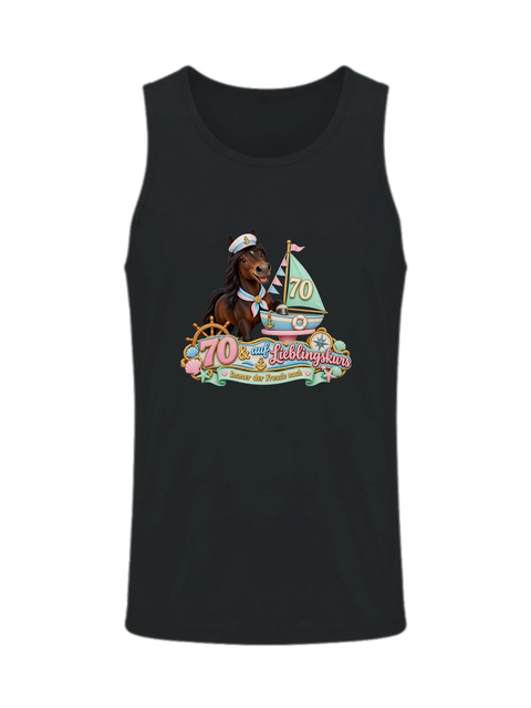 70 und auf Lieblingskurs – Herren-Tank-Top
