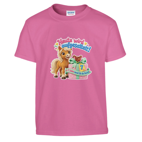 Heute wird aufgesattelt! (7 Jahre) – Kinder-T-Shirt