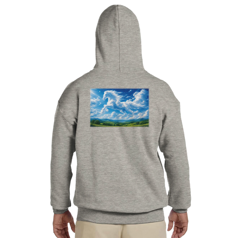 Wolkenpferd – Hoodie mit Rückendruck