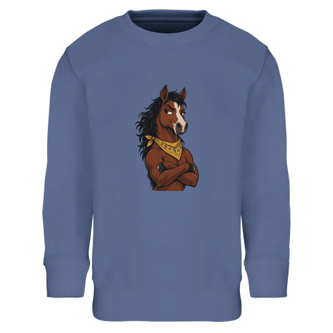 Harter Cowboy mit verschränkten Armen – Kinder-Pullover