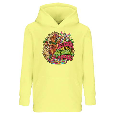 Glitzer im Fell, Wahnsinn im Blick! – Kinder-Hoodie
