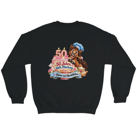 50 Jahre, beste Mischung – Pullover mit Rückendruck