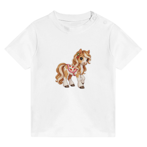 Erdbeer-Sattelchen – Baby-T-Shirt