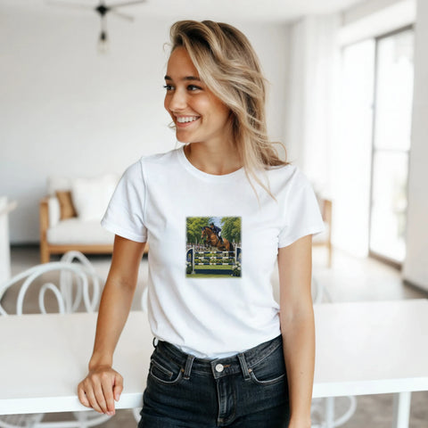Oxer im Sommergrün – Damen-T-Shirt