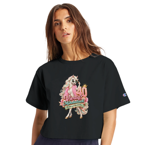 Vierzig? Mähntastisch! – Crop-Top