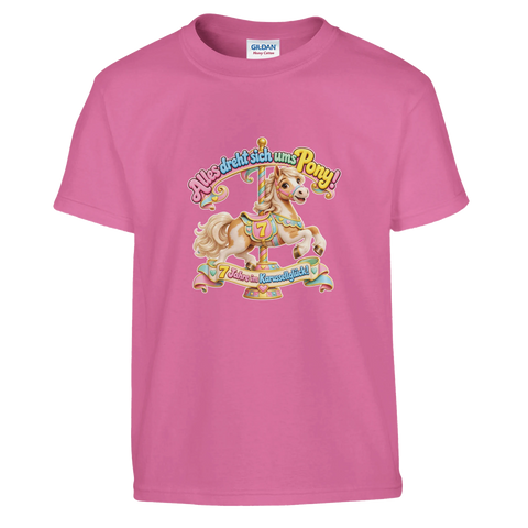 Alles dreht sich ums Pony! (7 Jahre) – Kinder-T-Shirt