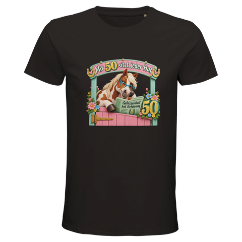 Mit 50 sitzt jeder Huf – Bio-T-Shirt Herren