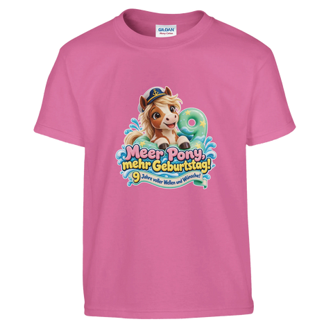 Meer Pony, mehr Geburtstag! (9 Jahre) – Kinder-T-Shirt