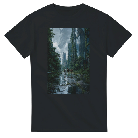 Wilde Pferde in der grünen Stadt – T-Shirt