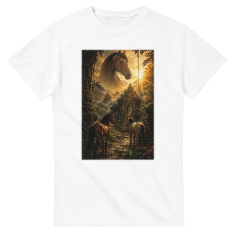 Dschungeltempel im Goldlicht – T-Shirt