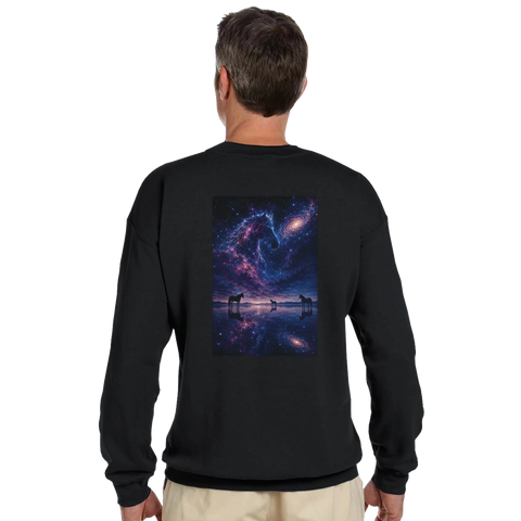 Galaxie auf dem Salzsee – Pullover mit Rückendruck