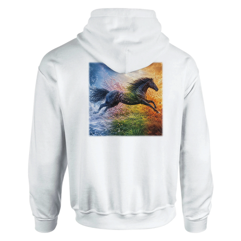Vier Jahreszeiten – Hoodie mit Rückendruck
