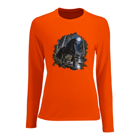Friese im Mondbirkenwald – Damen-Langarmshirt