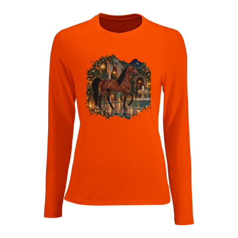 Barbe im marokkanischen Riad – Damen-Langarmshirt