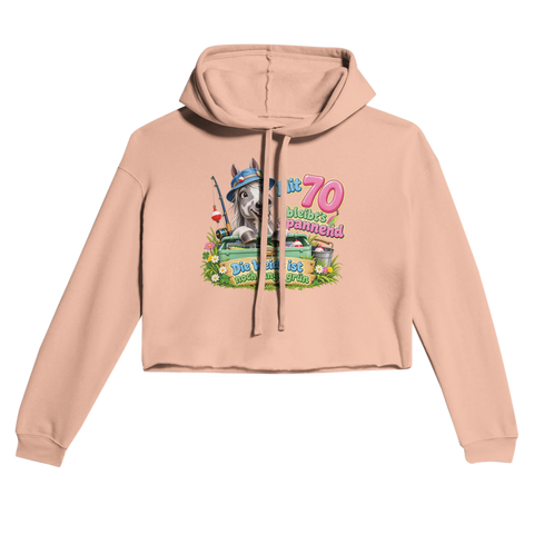 Mit 70 bleibt's spannend – Cropped Hoodie