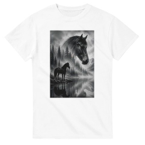Pferd am Nebelsee – T-Shirt