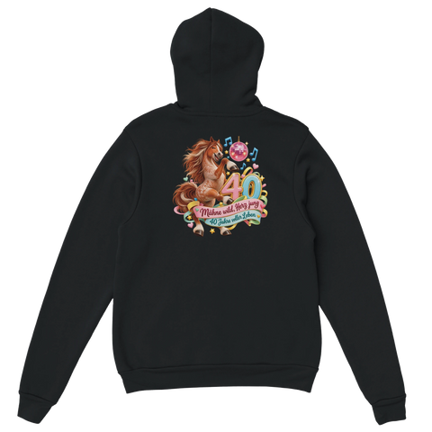 Mähne wild, Herz jung – Hoodie mit Rückendruck