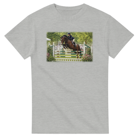 Sprung über die Blumenrick – T-Shirt