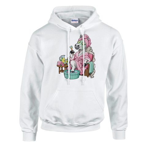 Wellness-Pferd mit Gurkenmaske – Hoodie