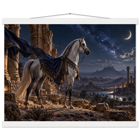 Araber in der Wüstenstadt – Poster mit Leisten 40×50 cm