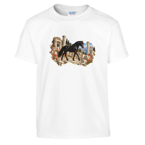 Rappe zwischen römischen Säulen – Kinder-T-Shirt