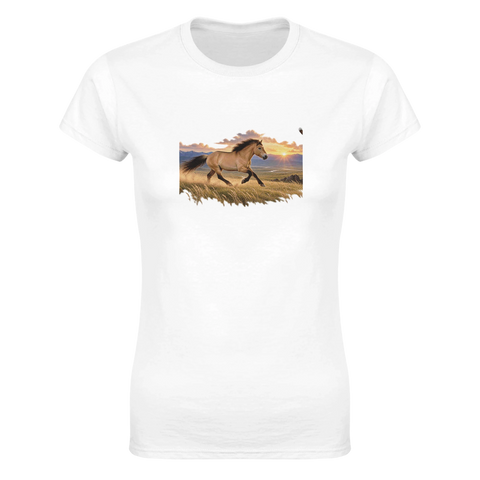 Falbe in der Steppe – Damen-T-Shirt