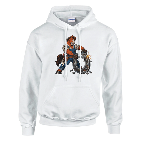 Mechaniker-Pferd mit Riesenhufeisen – Hoodie