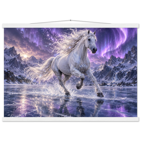 Schimmel auf violettem Eis – Poster mit Leisten 50×70 cm
