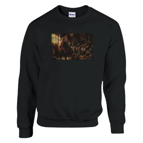 Pferd in der Sattelkammer – Pullover