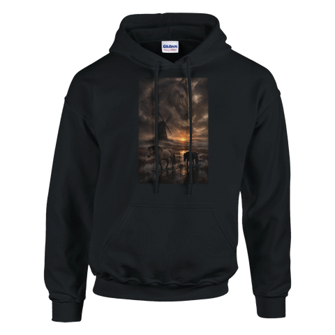 Moorwindmühle im Sturmlicht – Hoodie