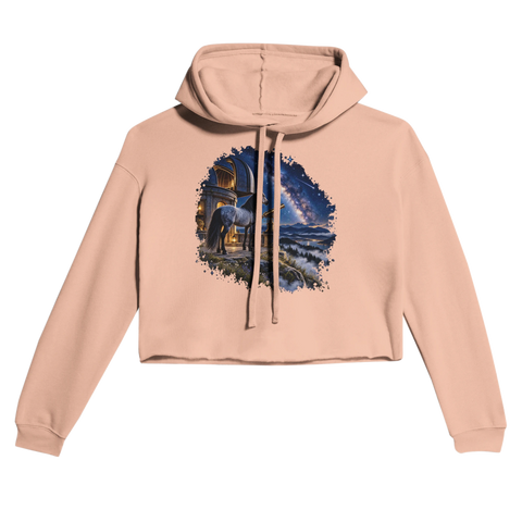 Blauschimmel unter der Milchstraße – Cropped Hoodie