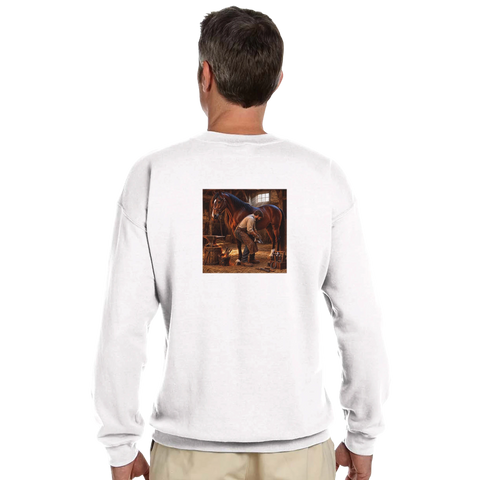 Hufschmied am Amboss – Pullover mit Rückendruck