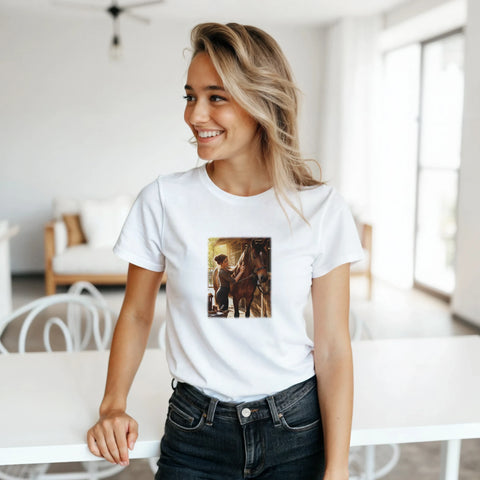 Glück ist Zeit im Stall – Damen-T-Shirt
