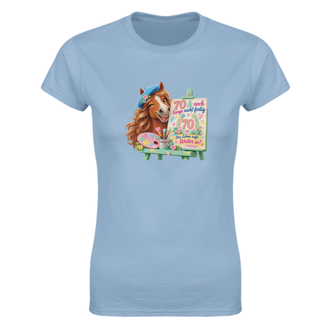 70 und noch lange nicht fertig – Damen-T-Shirt