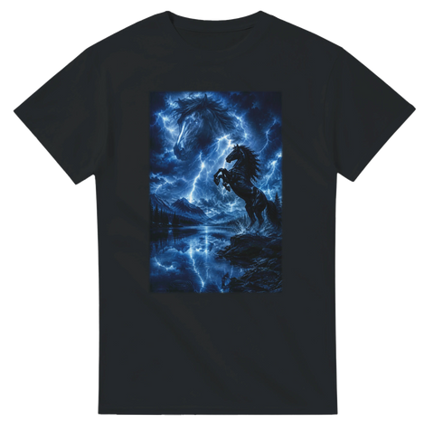 Blitzsee des schwarzen Pferdes – T-Shirt