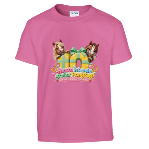 Heute ist mein großer Ponytag! (10 Jahre) – Kinder-T-Shirt