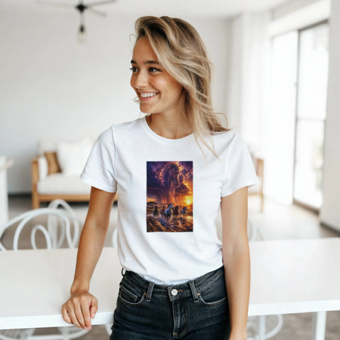 Savannensturm im goldenen Wasser – Damen-T-Shirt