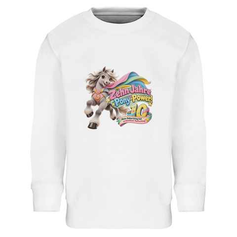 Zehn Jahre Pony-Power! (10 Jahre) – Kinder-Pullover