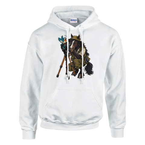 Tierfotograf-Pferd mit Stativ – Hoodie