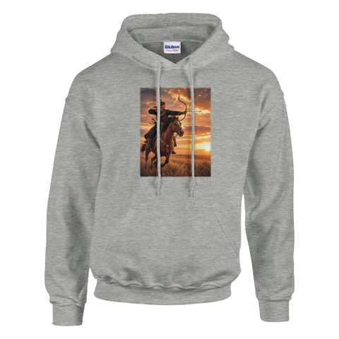 Reiterbogenschütze im goldenen Sonnenuntergang – Hoodie