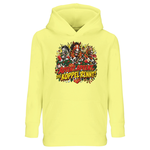 Advent, Advent, die Koppel rennt! – Kinder-Hoodie