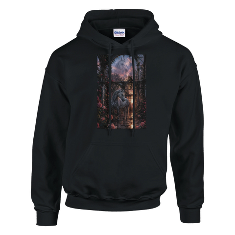 Rosengewächshaus nach dem Regen – Hoodie